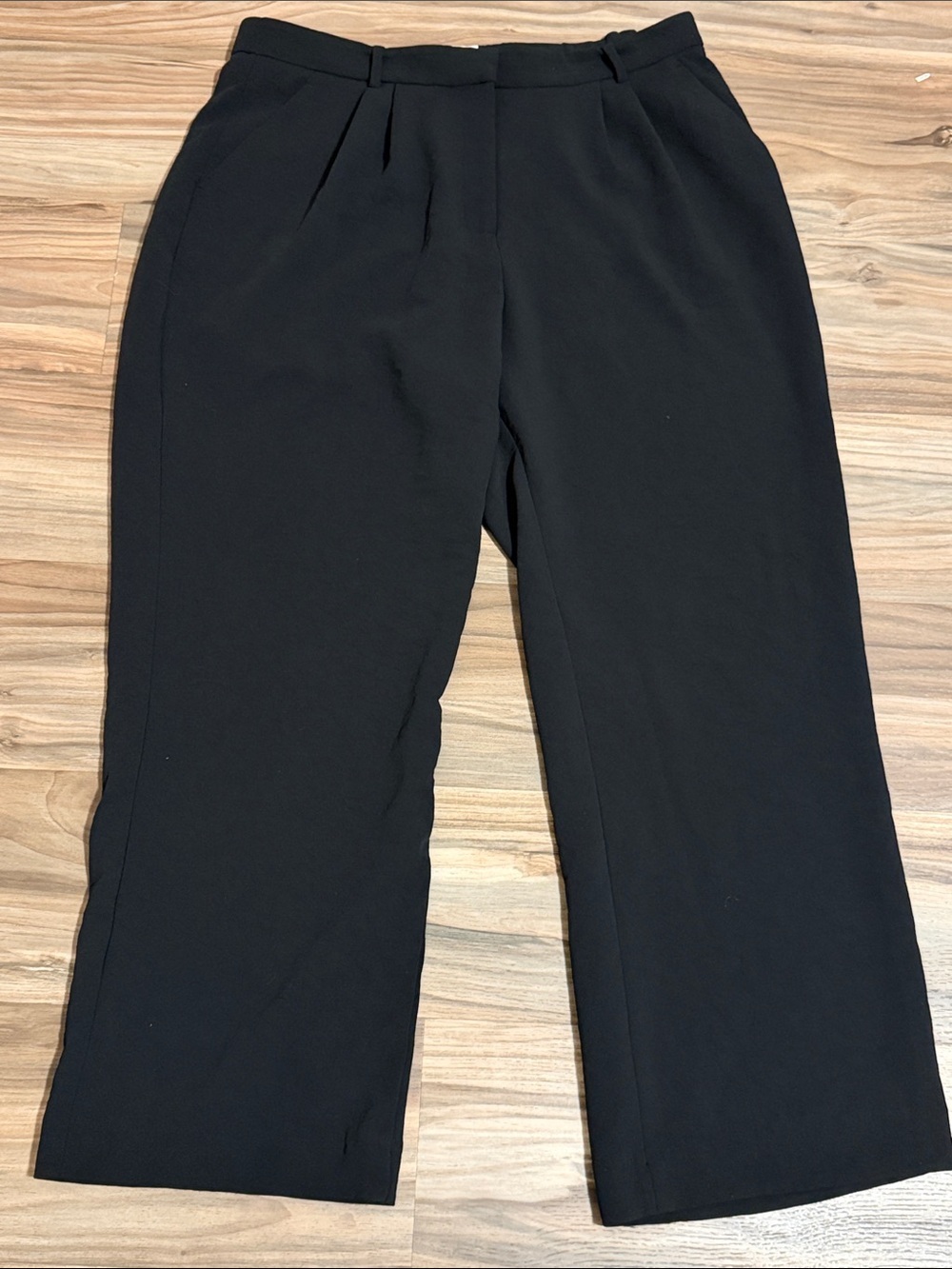 Abercrombie & Fitch Sloane Tailored Wide Leg Pant Size 18L Curve Love Black